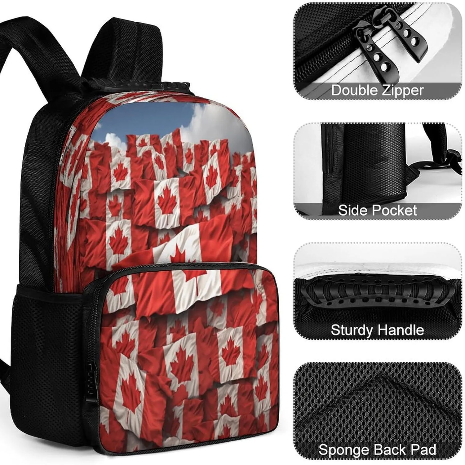Backpacks Canadian Flag Travel Bag Business Work Laptop Backpack