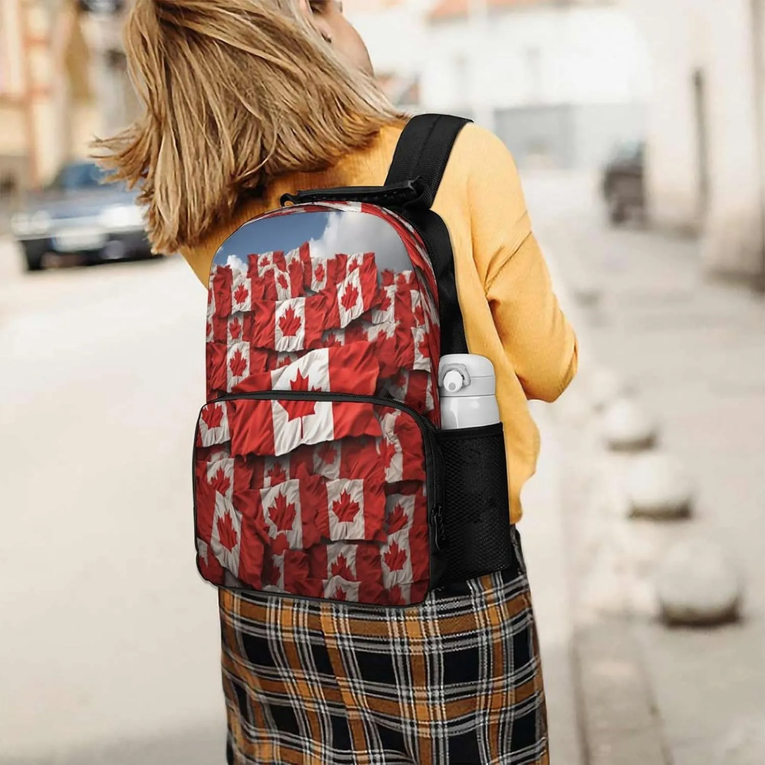 Backpacks Canadian Flag Travel Bag Business Work Laptop Backpack