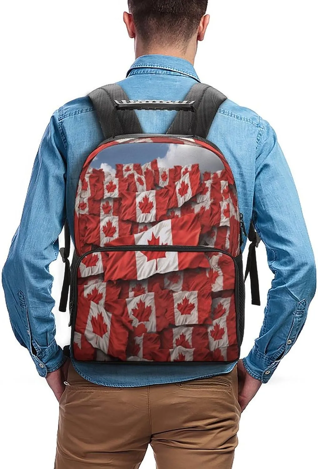 Backpacks Canadian Flag Travel Bag Business Work Laptop Backpack