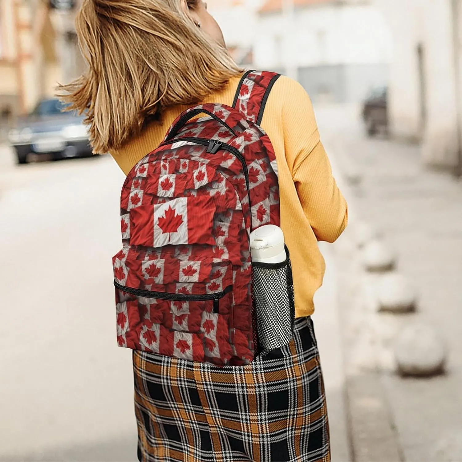 Backpacks Canadian Flag Travel Bag Laptop Backpack Casual Daypack for Weekender Business Hiking