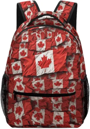 Backpacks Canadian Flag Travel Bag Laptop Backpack Casual Daypack for Weekender Business Hiking