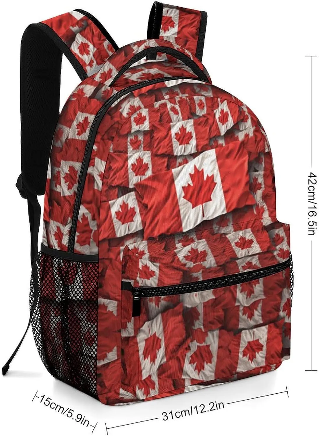 Backpacks Canadian Flag Travel Bag Laptop Backpack Casual Daypack for Weekender Business Hiking