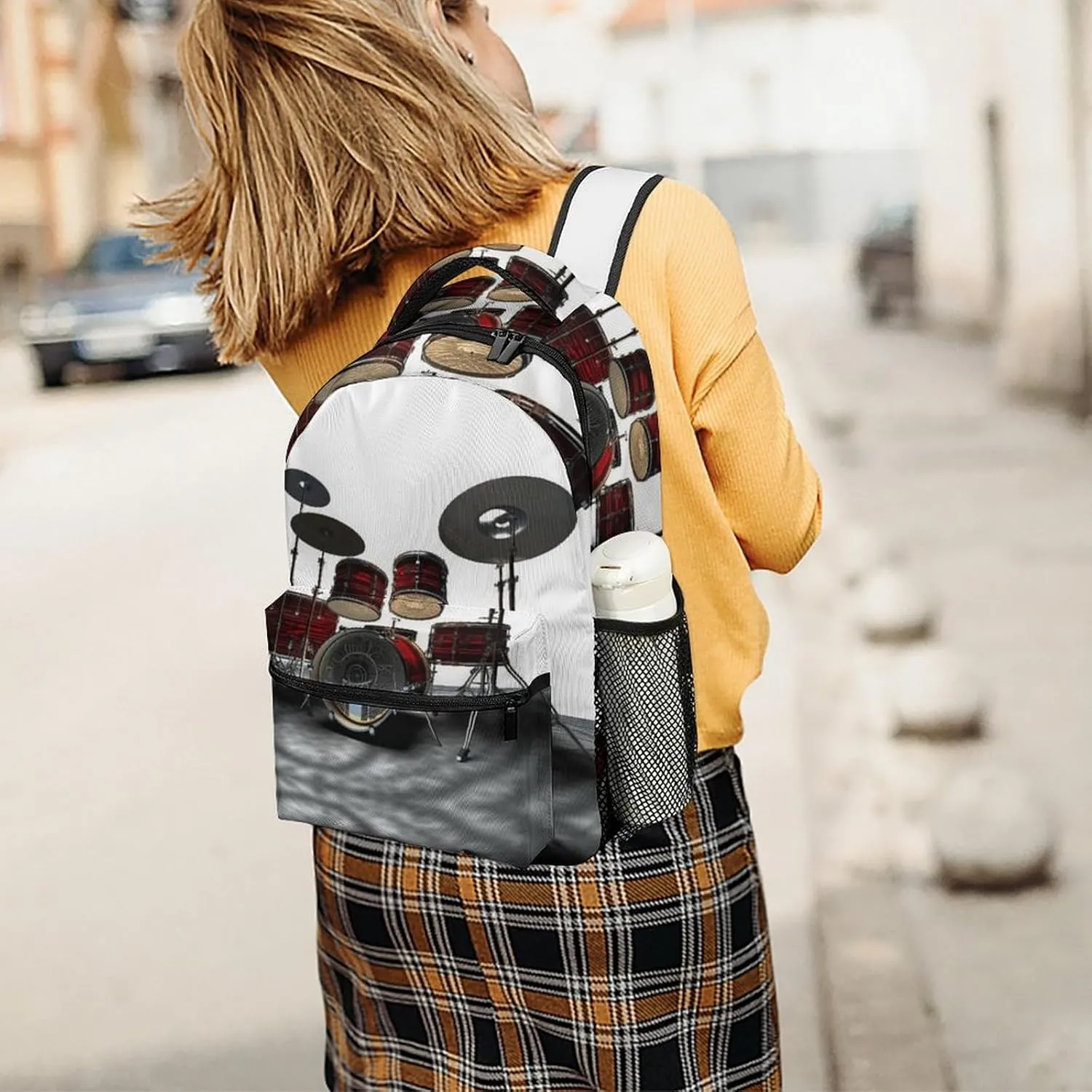 Backpacks Cool Drum Set Travel Bag Laptop Backpack Casual Daypack for Weekender Business Hiking
