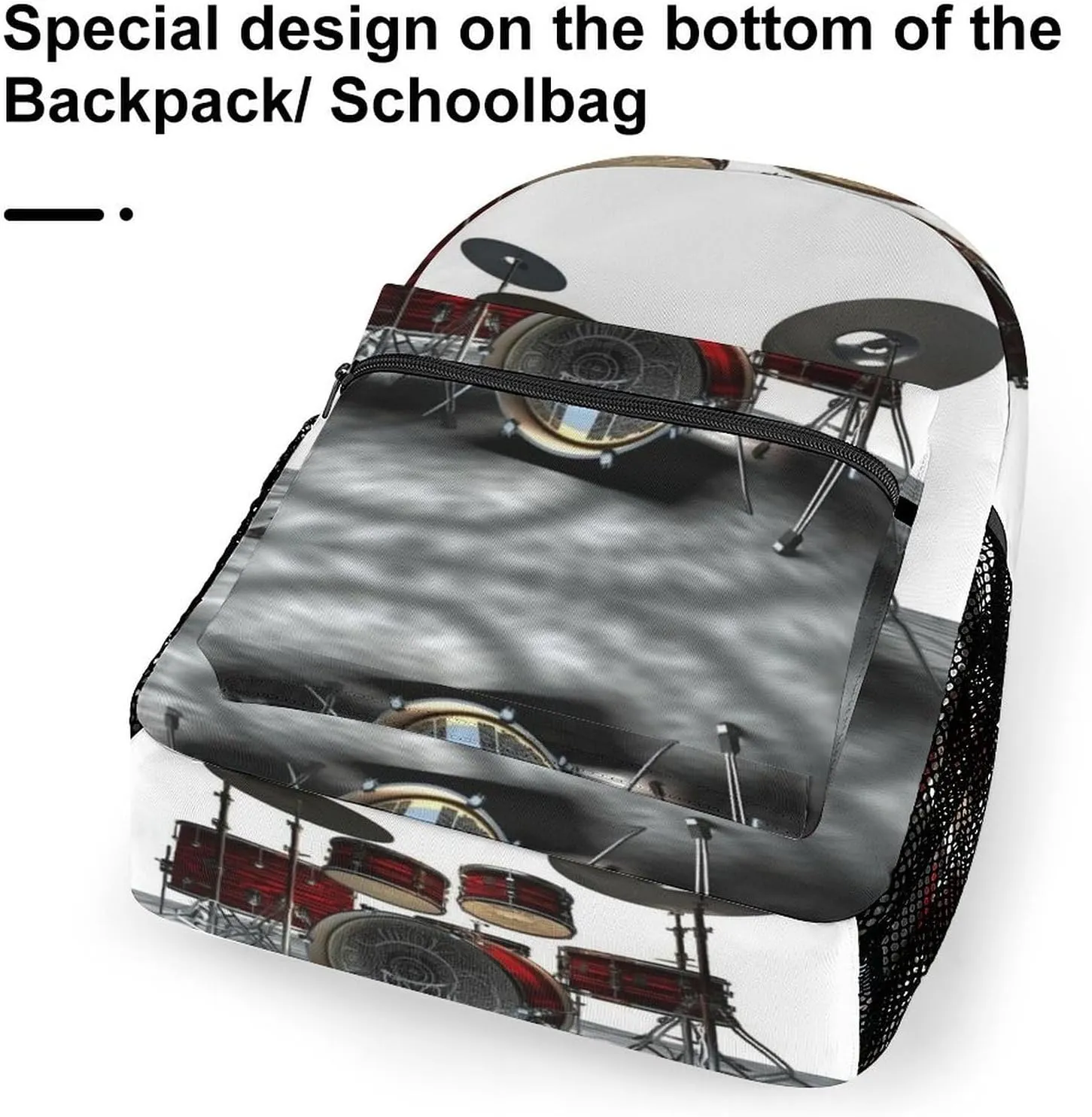 Backpacks Cool Drum Set Travel Bag Laptop Backpack Casual Daypack for Weekender Business Hiking