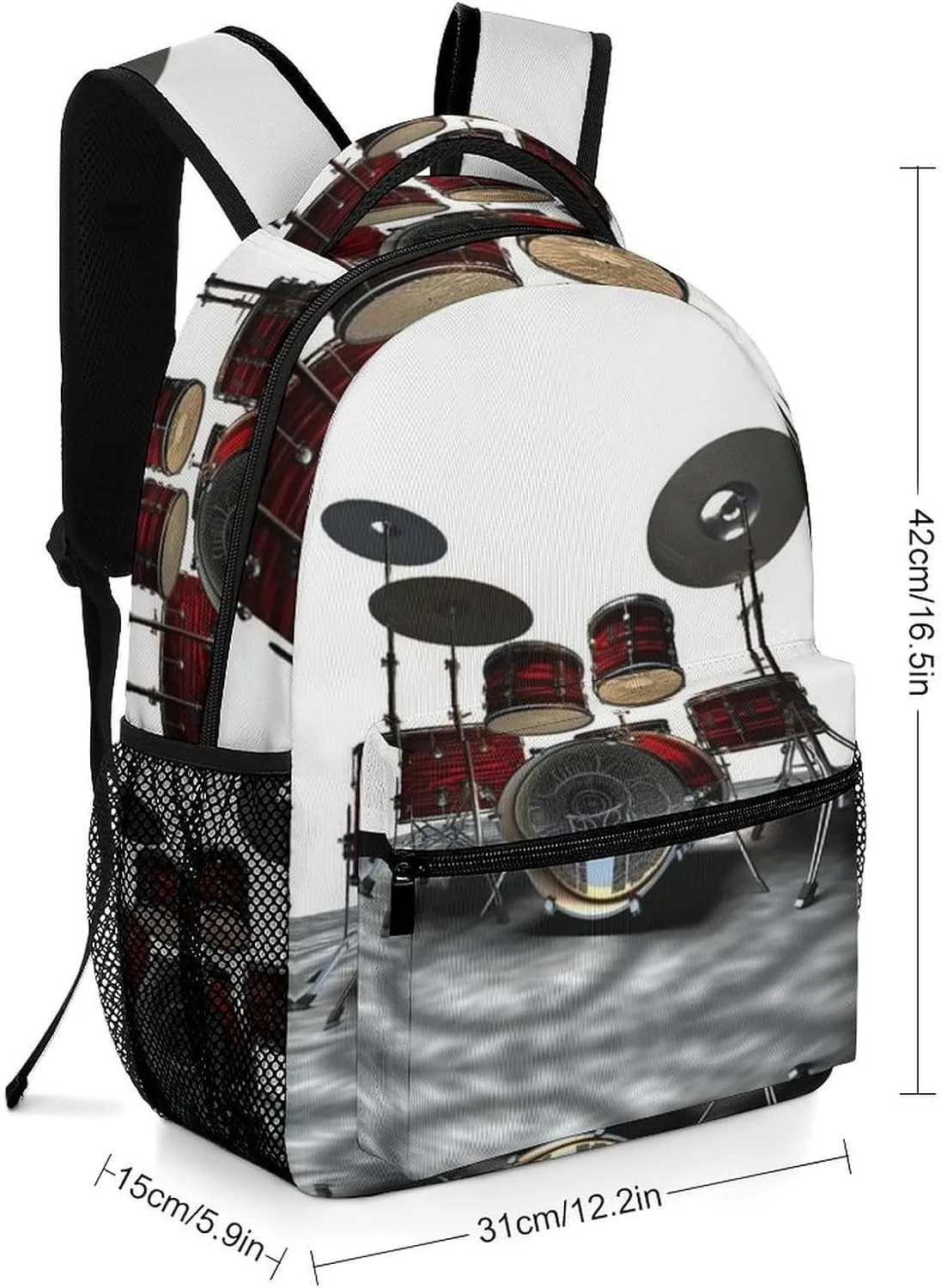 Backpacks Cool Drum Set Travel Bag Laptop Backpack Casual Daypack for Weekender Business Hiking
