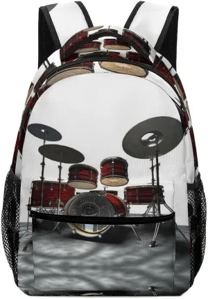 Backpacks Cool Drum Set Travel Bag Laptop Backpack Casual Daypack for Weekender Business Hiking