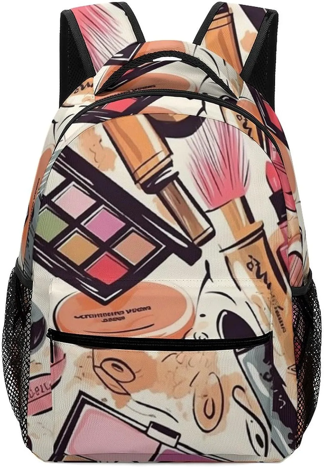 Backpacks Cosmetic And Makeup Theme Pattern Travel Bag Laptop Backpack Casual Daypack for Weekender Business Hiking