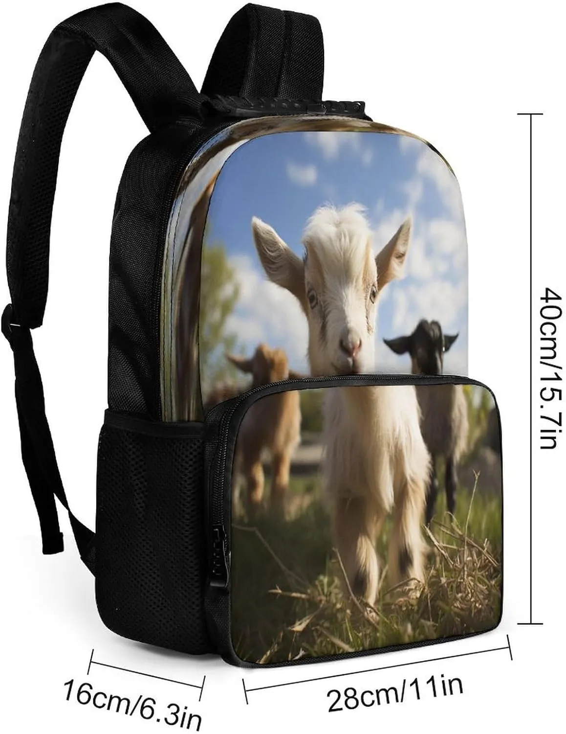 Backpacks Cute Goat Travel Bag Business Work Laptop Backpack, 40x28x16cm