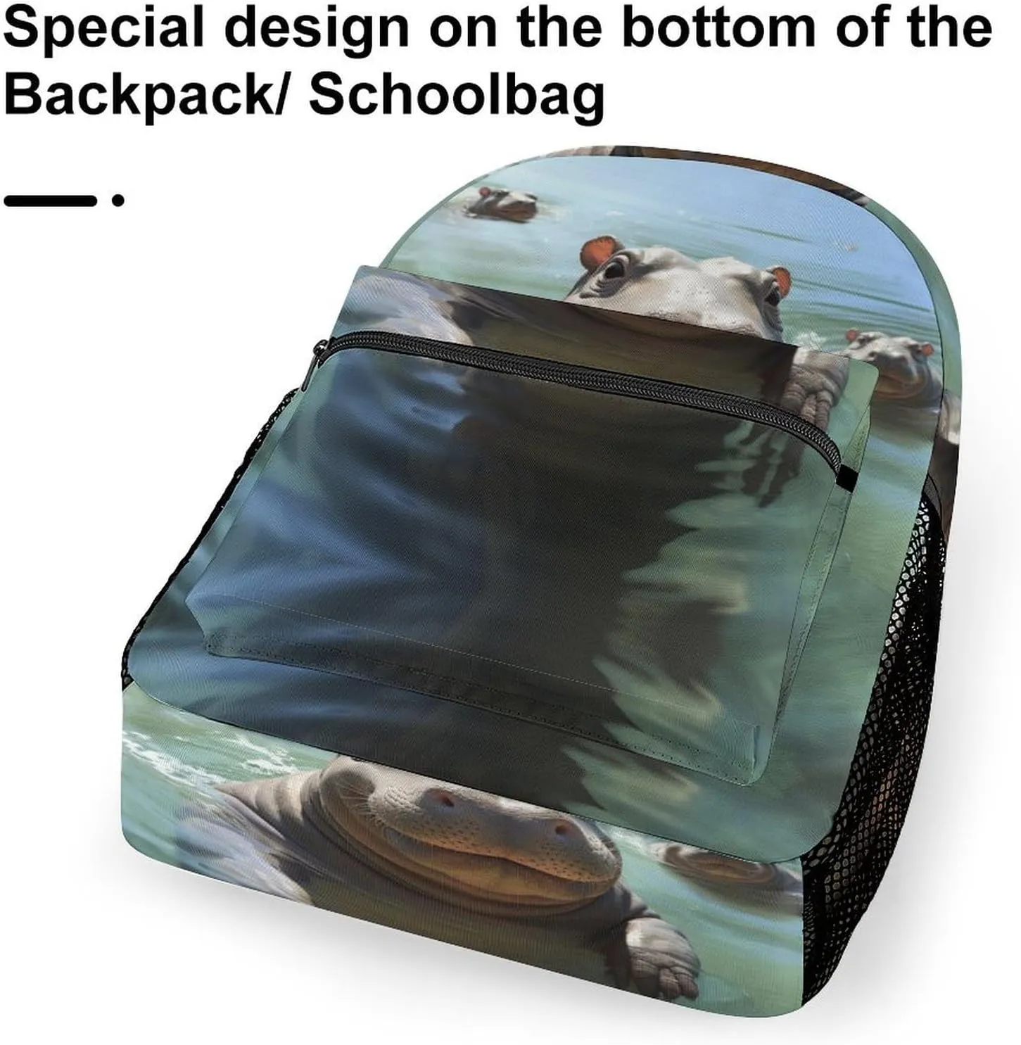 Backpacks Cute Hippos Travel Bag Laptop Backpack Casual Daypack for Weekender Business Hiking