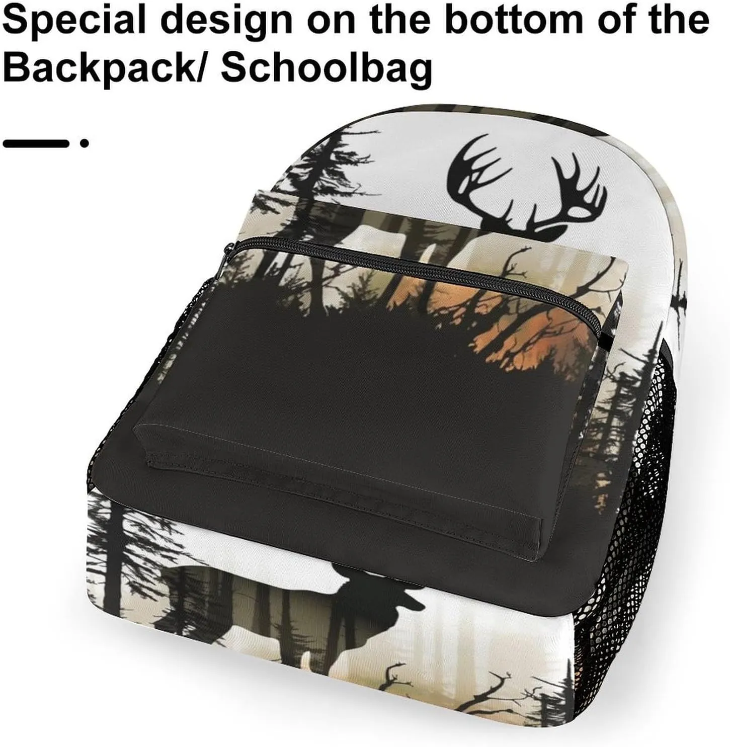 Backpacks Deer Silhouette Travel Bag Laptop Backpack Casual Daypack for Weekender Business Hiking