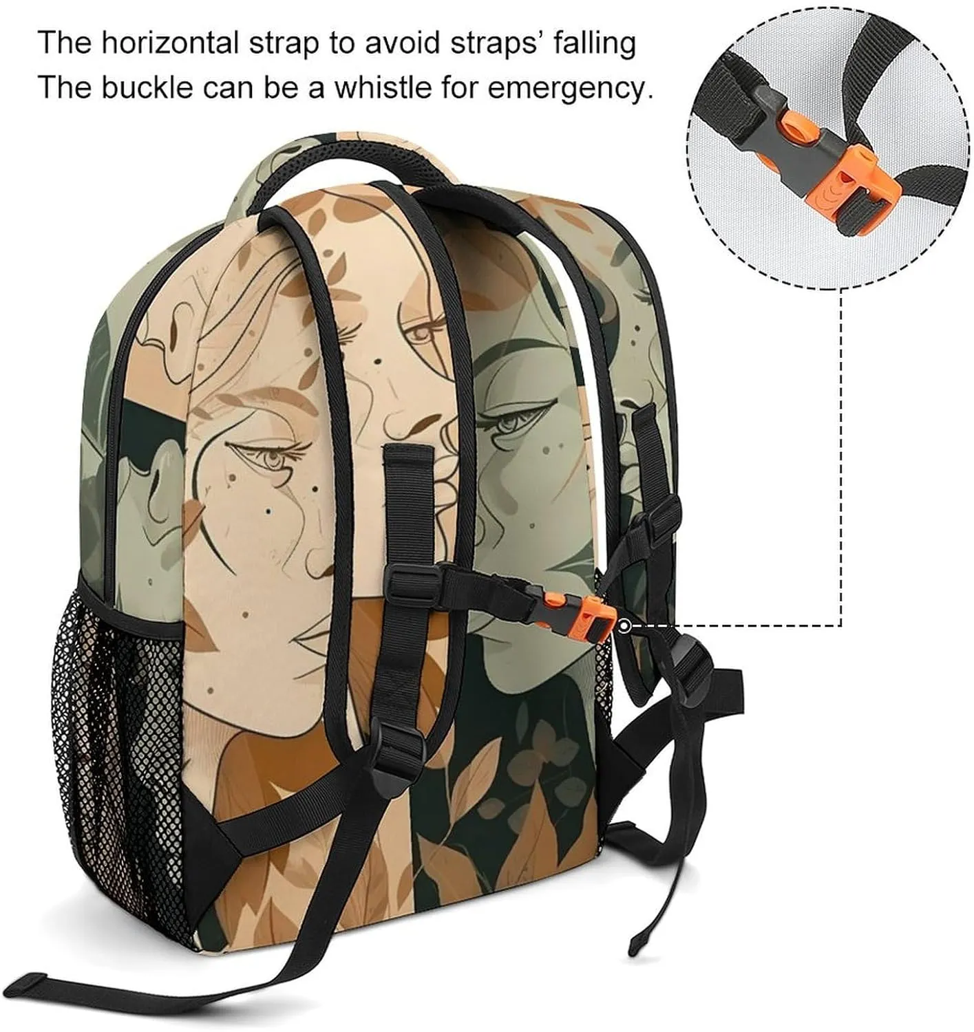 Backpacks Face to Face Travel Bag Laptop Backpack Casual Daypack for Weekender Business Hiking