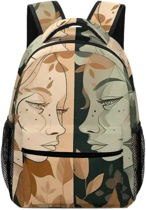 Backpacks Face to Face Travel Bag Laptop Backpack Casual Daypack for Weekender Business Hiking