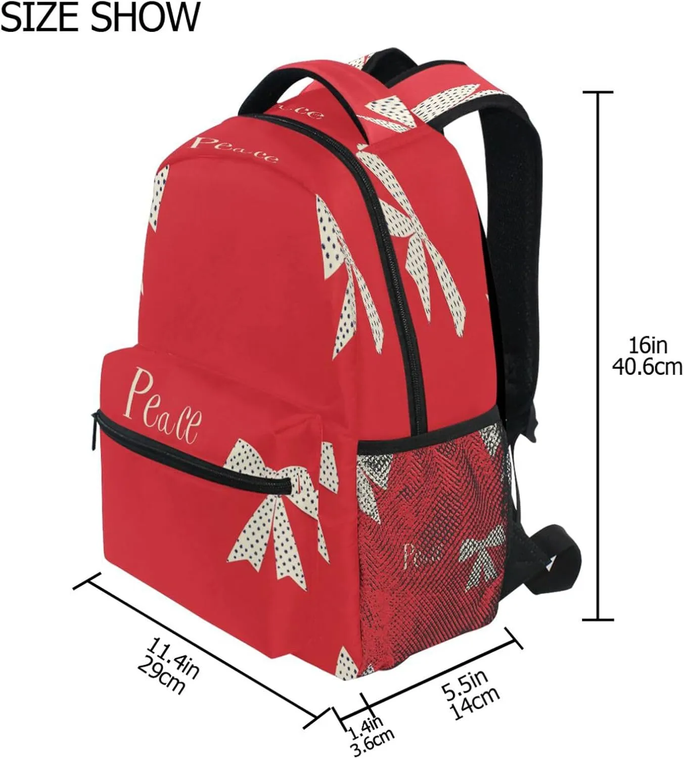 Backpacks for Men Women Waterproof Laptop Bag with Chest Strap Gift Men & Women Juneteenth Big Bow
