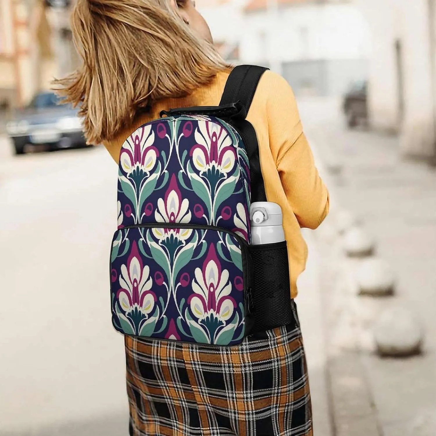 Backpacks Gray And Magenta Travel Bag Business Work Laptop Backpack