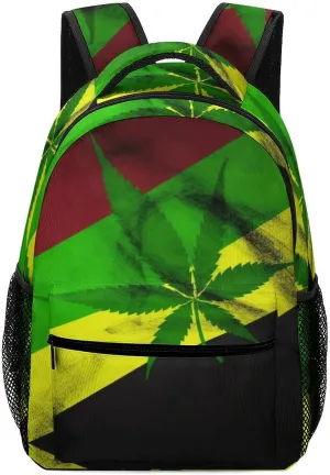 Backpacks Jamaica Flag Leaves Travel Bag Laptop Backpack Casual Daypack for Weekender Business Hiking