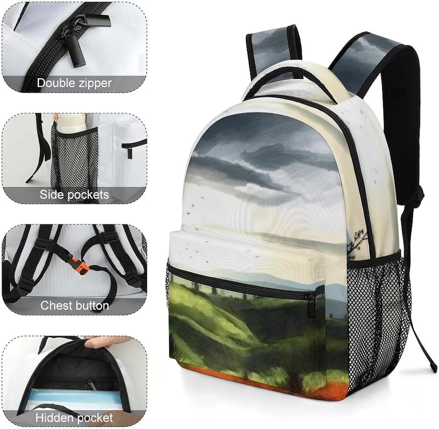 Backpacks Landscape Travel Bag Laptop Backpack Casual Daypack for Weekender Business Hiking