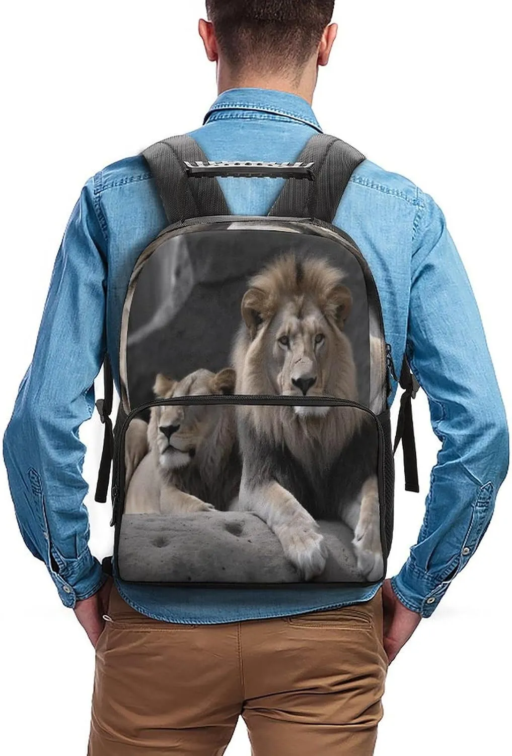 Backpacks Male And Female Lions Travel Bag Business Work Laptop Backpack