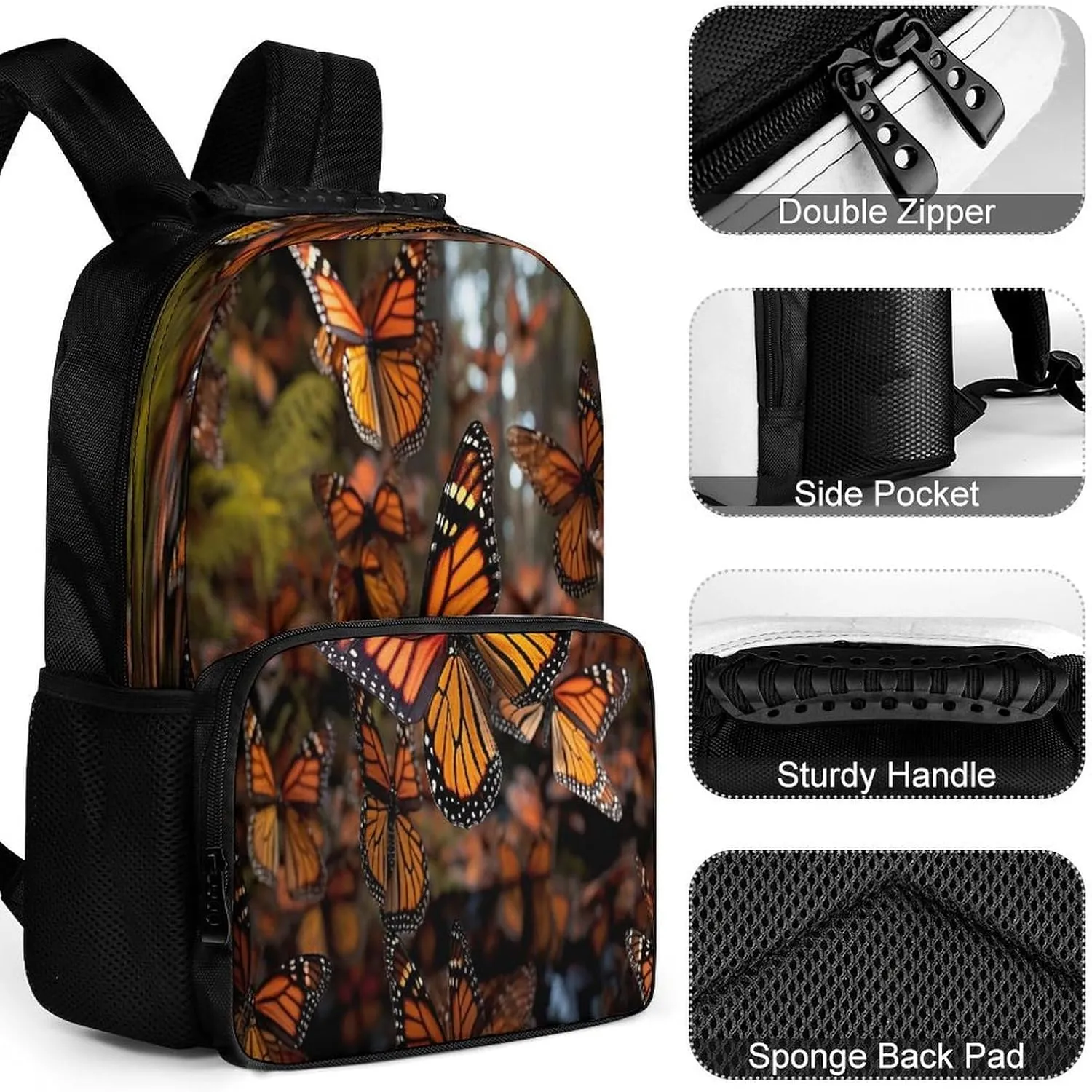 Backpacks Monarch Butterflies Travel Bag Business Work Laptop Backpack