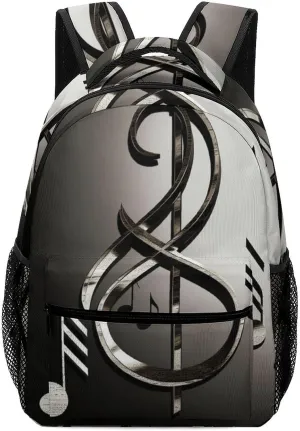 Backpacks Music Symbol Travel Bag Laptop Backpack Casual Daypack for Weekender Business Hiking