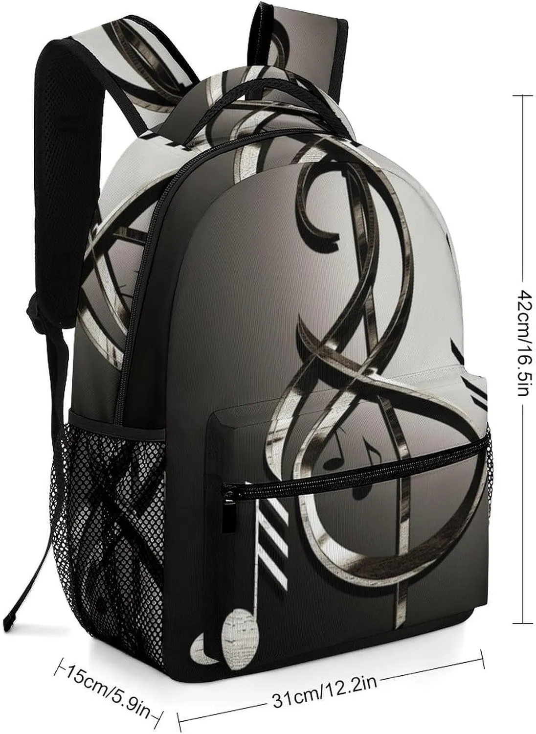 Backpacks Music Symbol Travel Bag Laptop Backpack Casual Daypack for Weekender Business Hiking