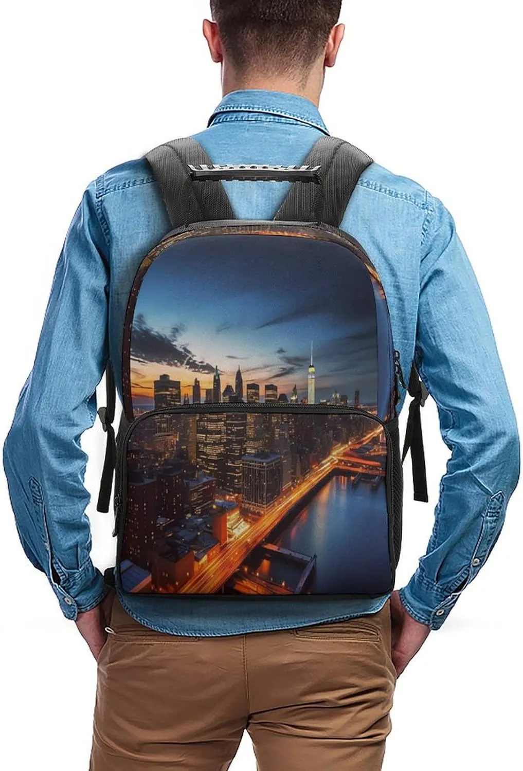 Backpacks New York City Scenery Travel Bag Business Work Laptop Backpack