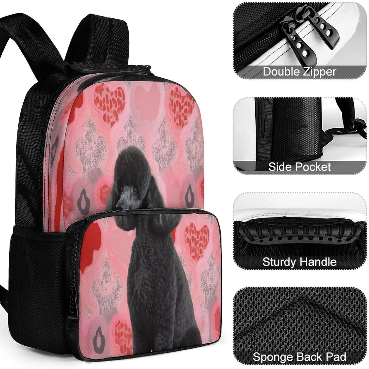 Backpacks Poodles Dogs Travel Bag Business Work Laptop Backpack