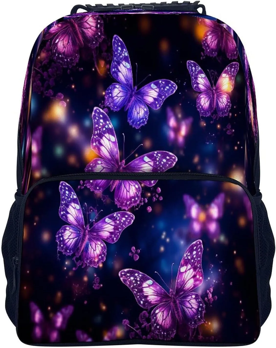 Backpacks Purple Cute Butterfly Print Travel Bag Business Work Laptop Backpack