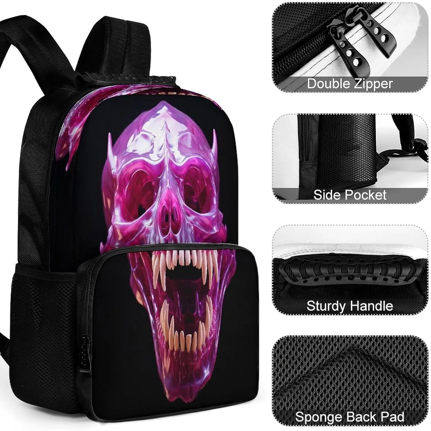 Backpacks Skull Open Mouth Travel Bag Business Work Laptop Backpack