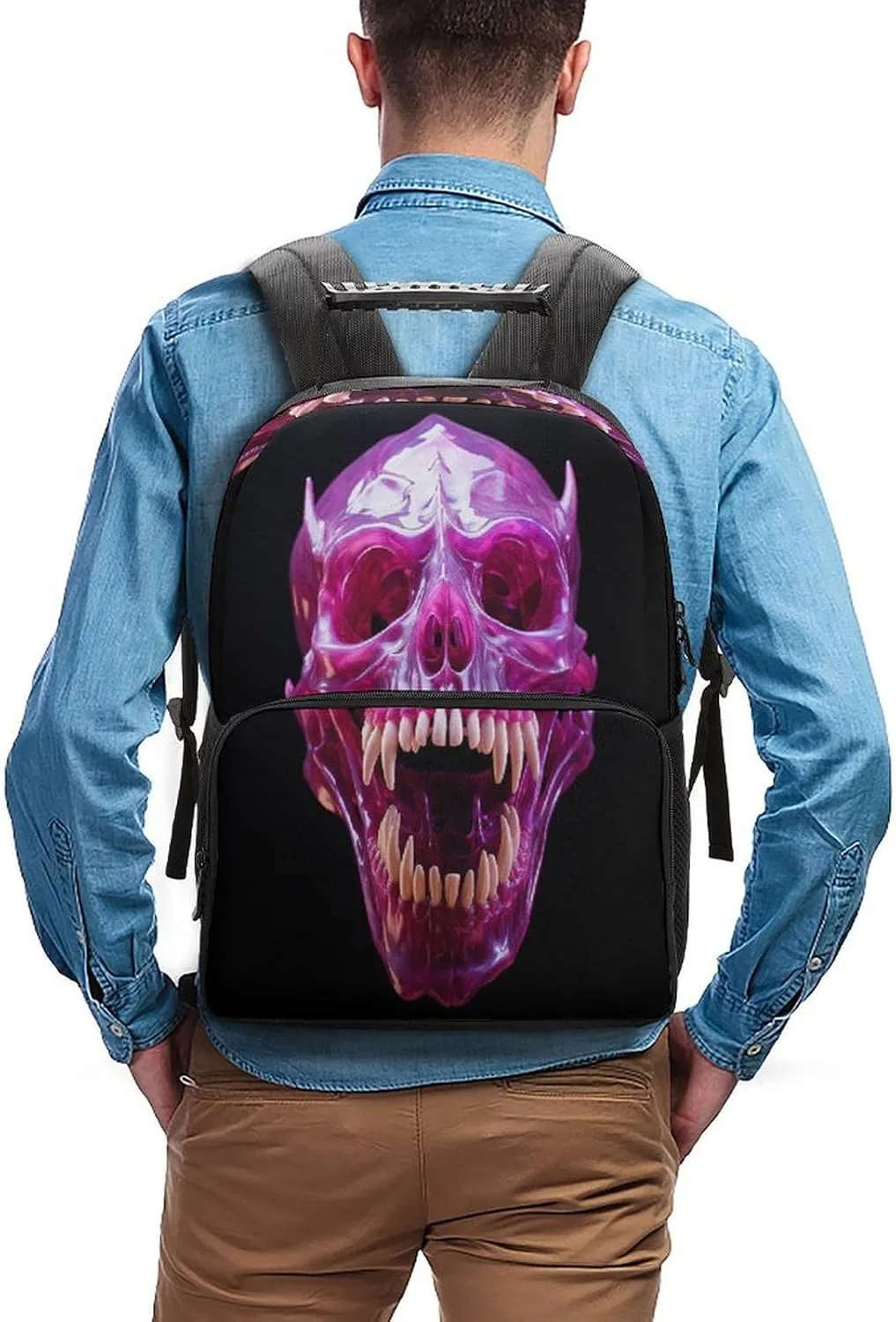 Backpacks Skull Open Mouth Travel Bag Business Work Laptop Backpack