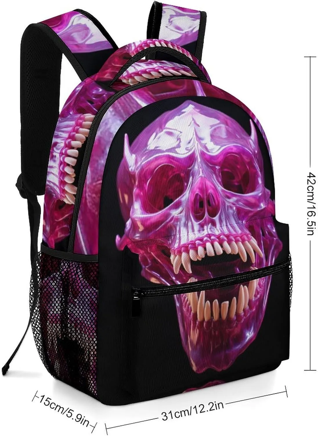 Backpacks Skull Open Mouth Travel Bag Laptop Backpack Casual Daypack for Weekender Business Hiking