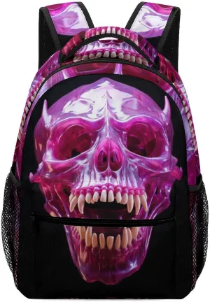 Backpacks Skull Open Mouth Travel Bag Laptop Backpack Casual Daypack for Weekender Business Hiking