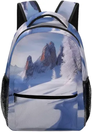 Backpacks Snow Landscape Travel Bag Laptop Backpack Casual Daypack for Weekender Business Hiking