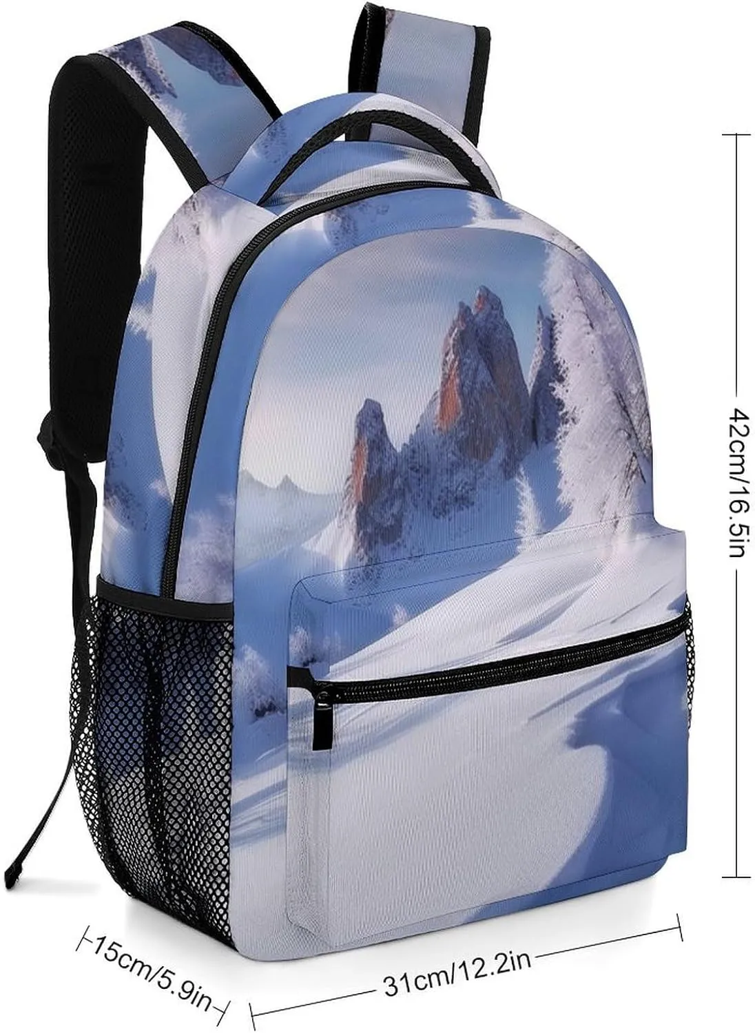 Backpacks Snow Landscape Travel Bag Laptop Backpack Casual Daypack for Weekender Business Hiking