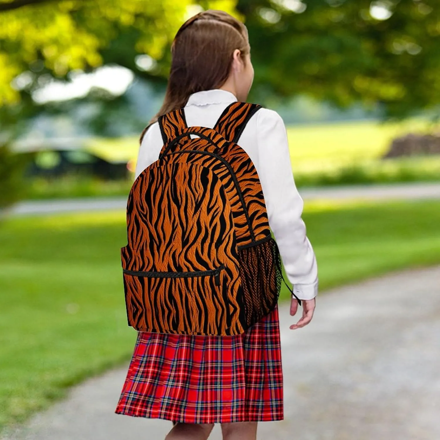 Backpacks Tiger Stripes Orange Travel Bag Laptop Backpack Casual Daypack for Weekender Business Hiking