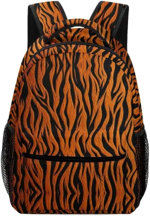 Backpacks Tiger Stripes Orange Travel Bag Laptop Backpack Casual Daypack for Weekender Business Hiking