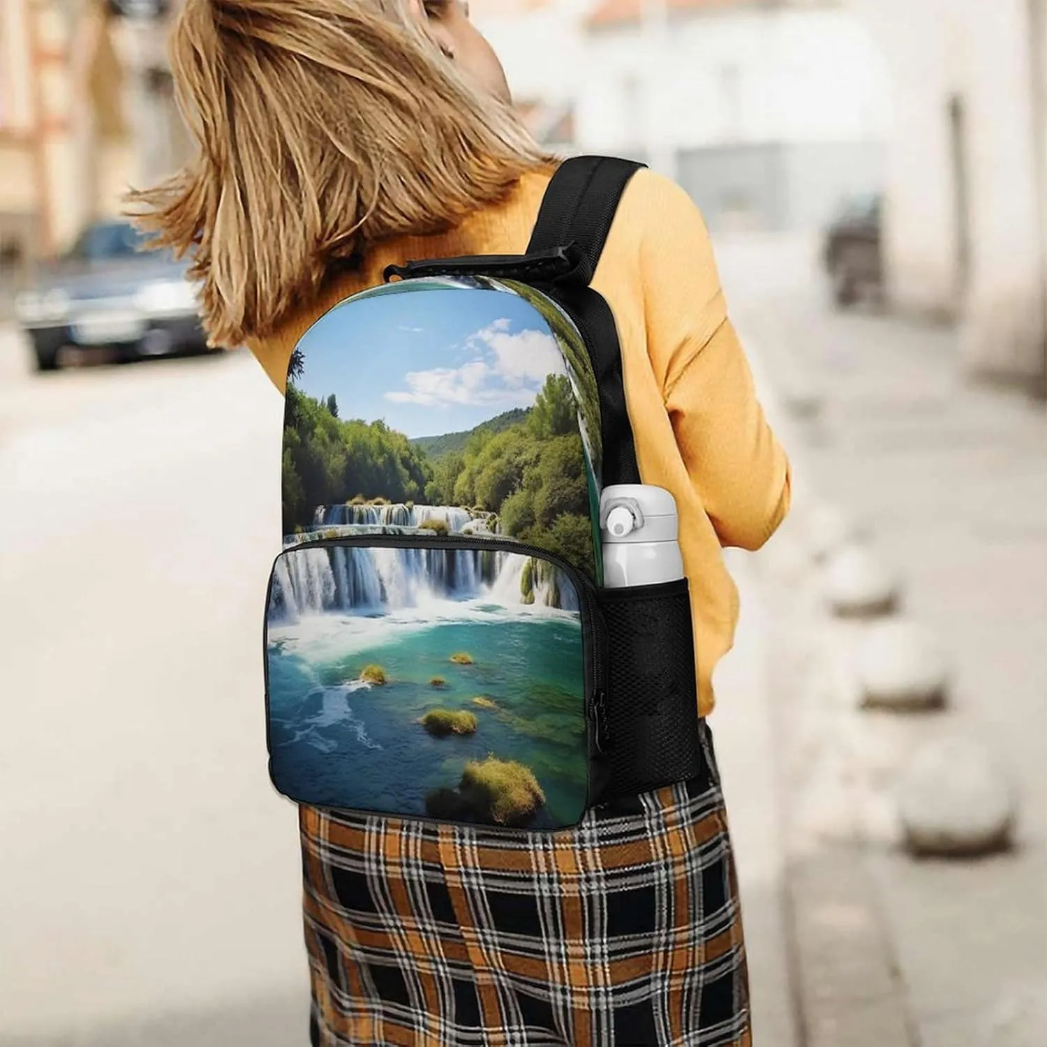 Backpacks Waterfalls on Krka River Travel Bag Business Work Laptop Backpack