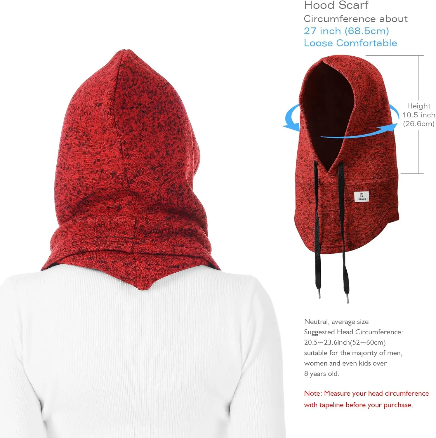 Balaclava Winter Hat Facial Neck Warmer Mask, Sporty Street Fashion Skiing