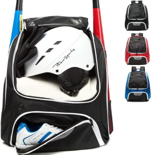 Baseball Bag - Baseball Backpack for Youth and Adults, Softball Bat Bag with Shoe Compartment and Fence Hook Hold Bat,Helmet,Glove and Shoes.