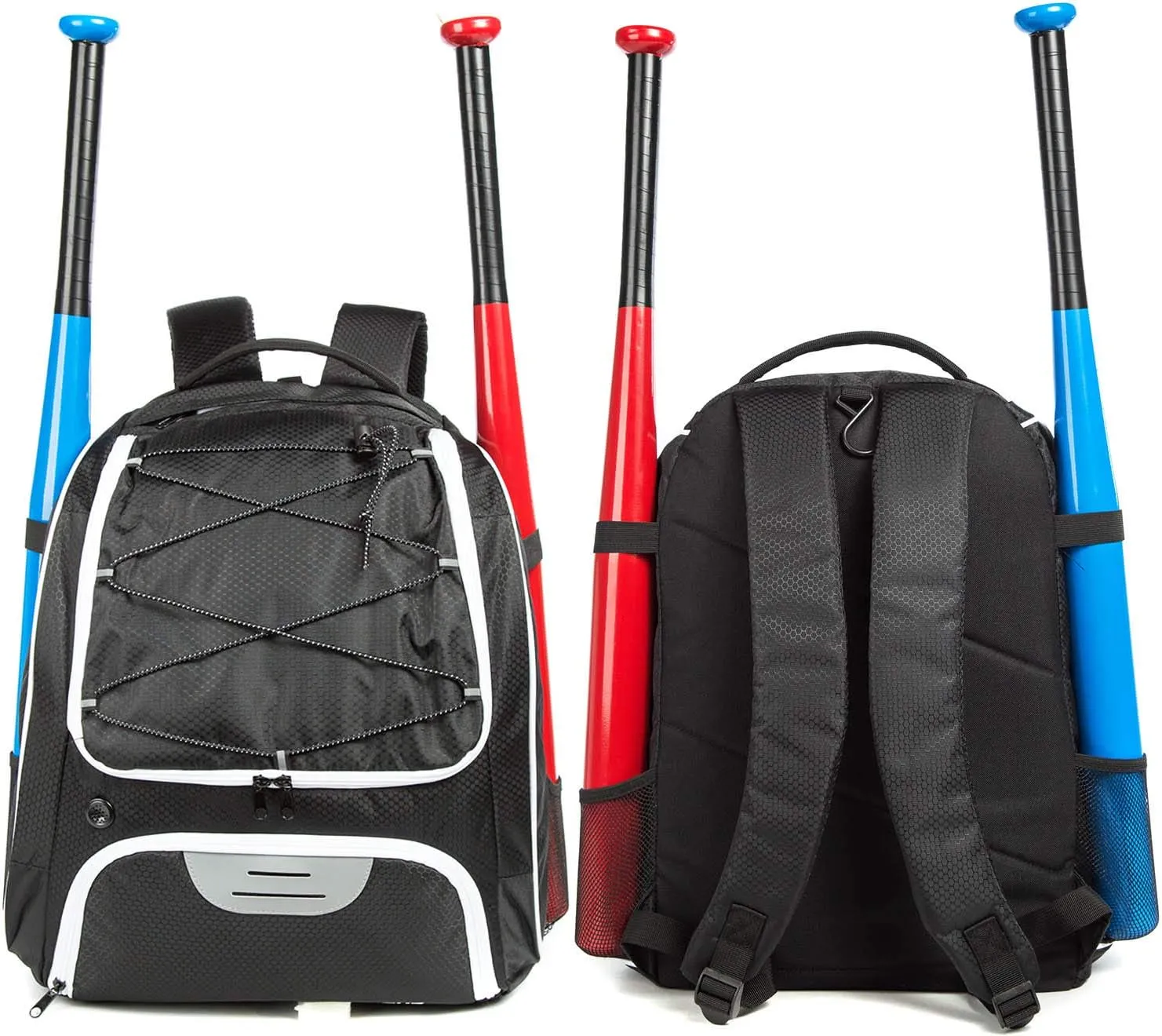 Baseball Bag - Baseball Backpack for Youth and Adults, Softball Bat Bag with Shoe Compartment and Fence Hook Hold Bat,Helmet,Glove and Shoes.