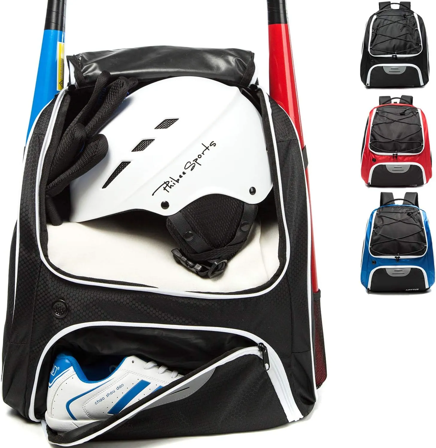 Baseball Bag - Baseball Backpack for Youth and Adults, Softball Bat Bag with Shoe Compartment and Fence Hook Hold Bat,Helmet,Glove and Shoes.