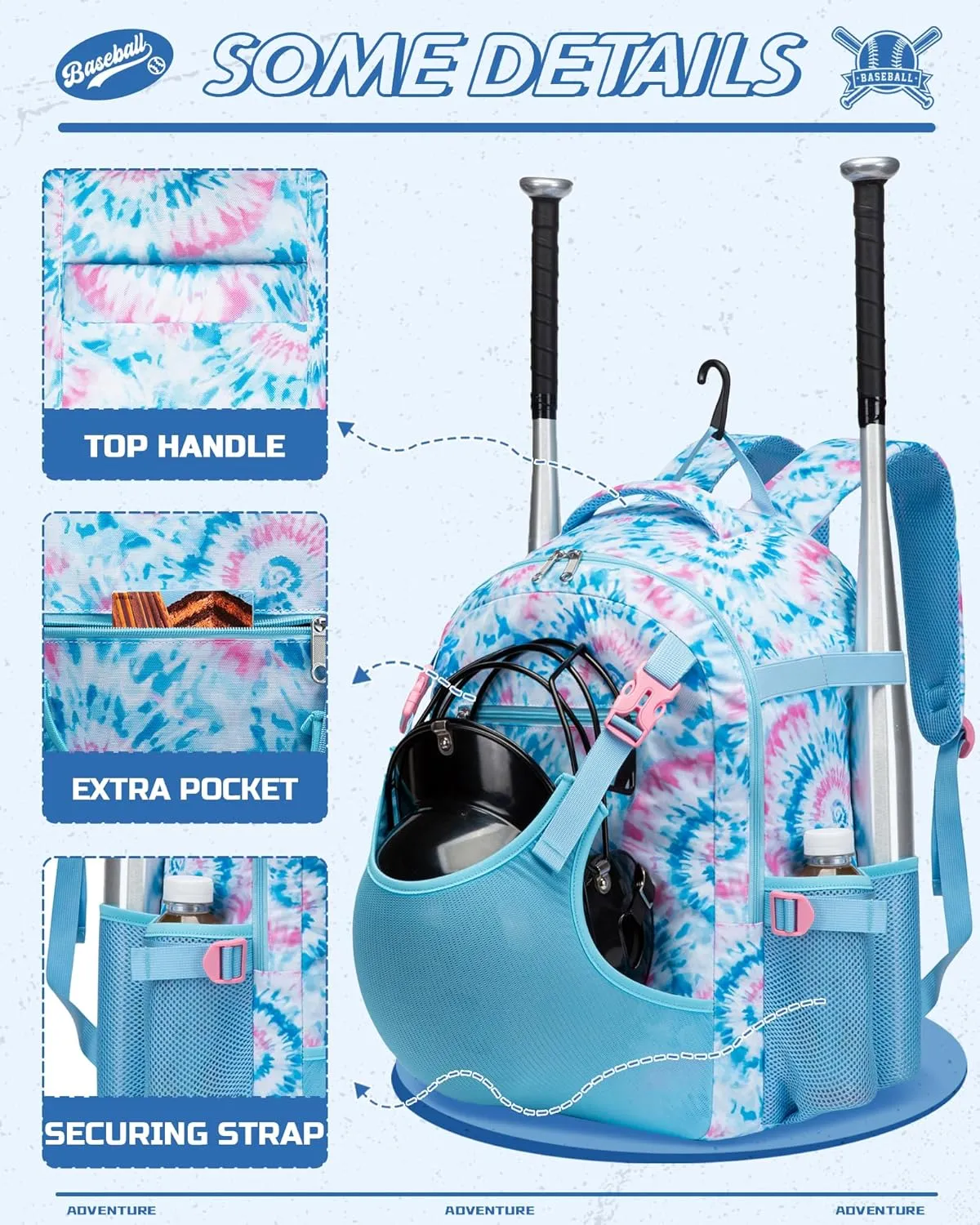Baseball Softball Backpack for Kids Boys Girls 6-8 8-12 12-14 Large Youth Bat Bag for Gear Storage Baseball Softball Tball Equipment Back Pack with Separate Shoe Bag