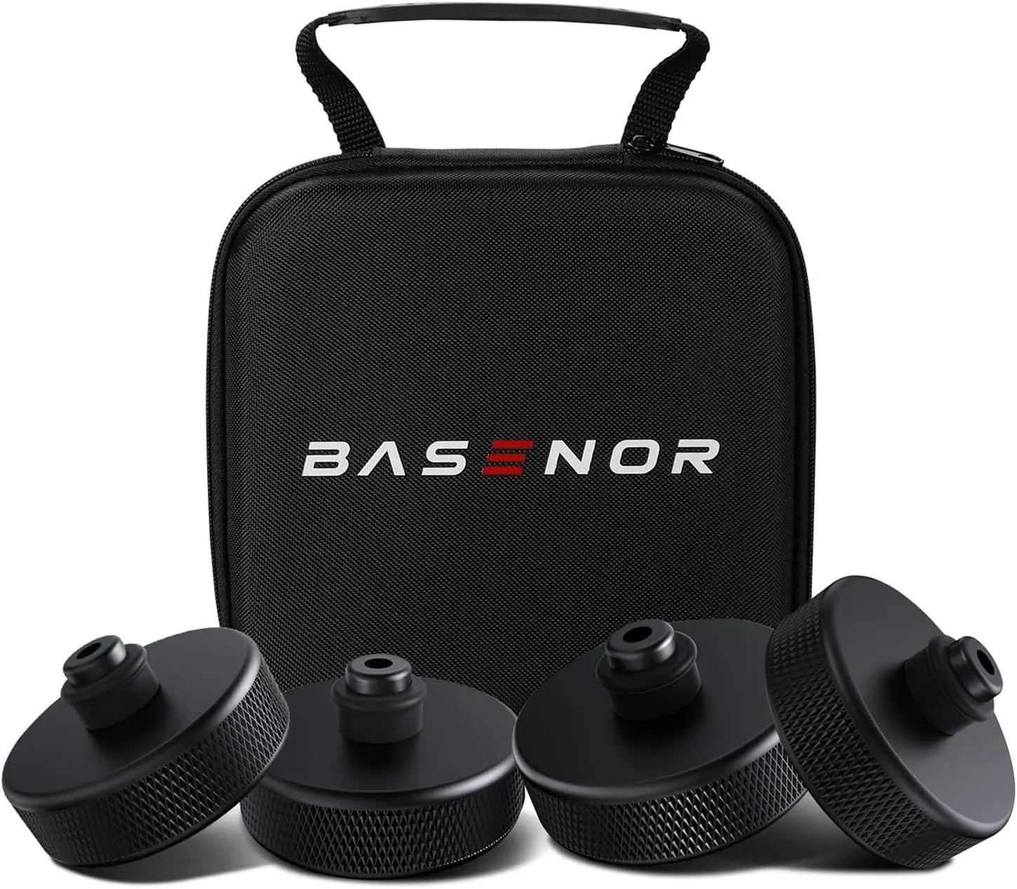 BASENOR Upgraded Tesla Jack Pad, Jack Pucks with Storage Case, TPE Lifting Floor Jacks [10x Hardness] to Protect Chassis, Vehicles Accessories for 2013-2025 Model 3/Y/S/X, Austin & Fremont Build