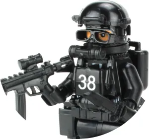 Battle Brick 1.6 Inches Tall Navy Seal Special Forces Diver Collectible Custom Minifigure | Genuine Military Minifig | Packaged in The USA | Great Gift for Ages 10  to Adult AFOL