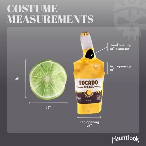 Beer & Lime Halloween Couples Costume - Funny Food Fruit Adult Bodysuit