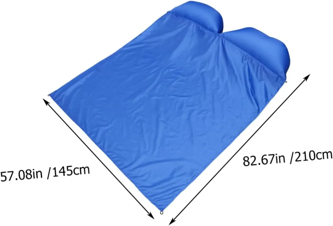 BESPORTBLE Double Person Inflatable Pad Oxford Material Camping Sleeping Mat with Nails Easy to Fold for Travel