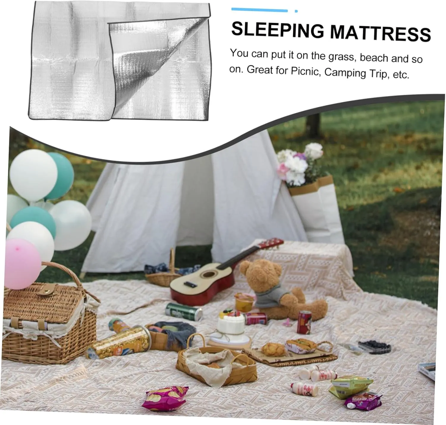 BESPORTBLE Waterproof Mat Cooling Sleeping Mat Foam Board Aluminum Foil Foam Seat Pads Cut to Size Mattress Blanket
