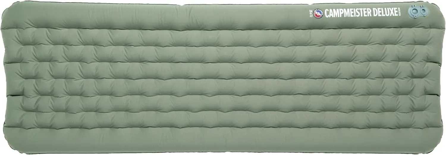 Big Agnes Campmeister Deluxe - Insulated Sleeping Pad, Ultralight Inflatable Mat for Camping, All Season Compact Backpacking and Hiking, 25x78 Wide Long