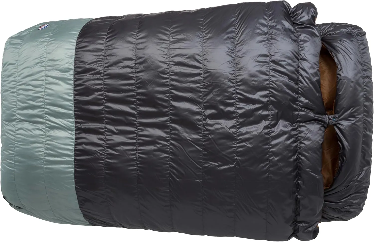 Big Agnes King Solomon 20°F Doublewide Sleeping Bag, 2-Person Down Fill Sleeping Bag with Double Zipper Entry, Zip-Off Quilt, Pad Attachment System