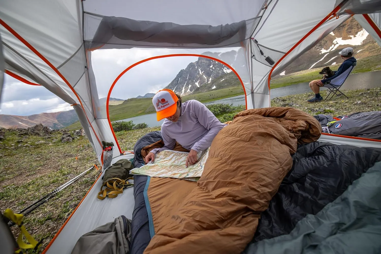 Big Agnes King Solomon 20°F Doublewide Sleeping Bag, 2-Person Down Fill Sleeping Bag with Double Zipper Entry, Zip-Off Quilt, Pad Attachment System