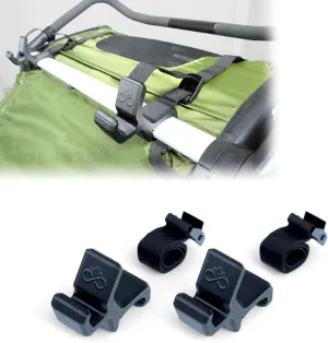 Bike Rack for Thule Chariot Trailers - Carbon Fiber Hook with Nylon Strap, Compatible with Cross/Sport/Cab/Lite/CX1 & Scooters